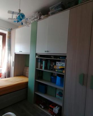 Cameretta a ponte completa con letto e rete 371 cm