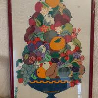 Quadro ricamato punto a croce