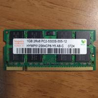 1 GB - 667MHz Sodimm RAM PC2-5300S 2RX8