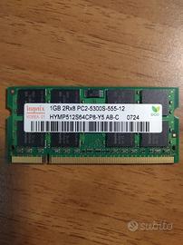 1 GB - 667MHz Sodimm RAM PC2-5300S 2RX8