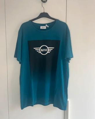 Mini Cooper t-shirt blu in cotone con logo