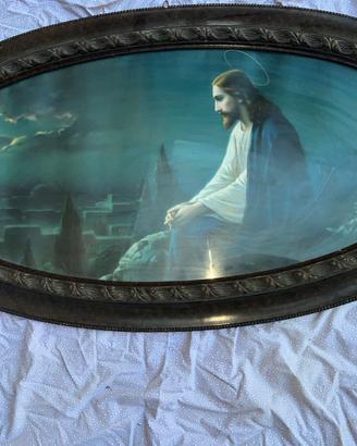 Quadro religioso vintage Gesù Orto degli Ulivi