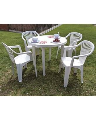 Tavolo + 4 sedie da giardino 