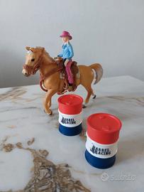 Barrel racing con cowgirl Schleich 