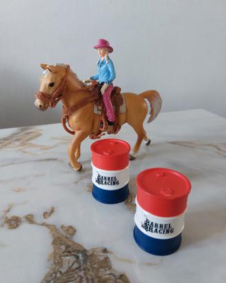 Barrel racing con cowgirl Schleich 