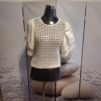 Maglia crochet bianco traforato Nuova
