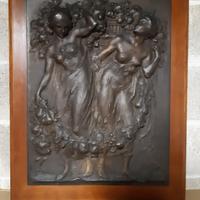 Bronzo in bassorilievo firmato Enrico Saroldi