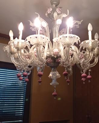 lampadario vetro di murano 