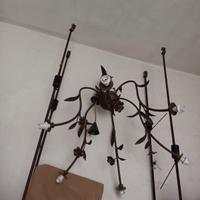 Lampadario in ferro battuto artigianale