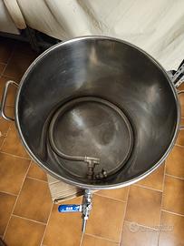 pentola inox 30 lt con rubinetto per homebrewing