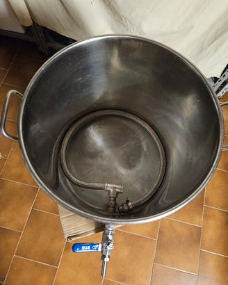 pentola inox 30 lt con rubinetto per homebrewing