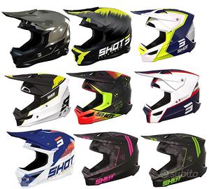 CASCO MOTO CROSS SHOT FURIOUS FLUO Tutte le taglie