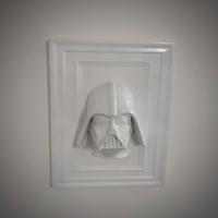 QUADRO 3D DARTH VADER - FACE VOLTO FUMETTI POP ART