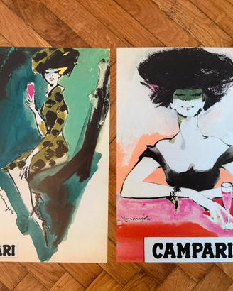 Set 2 poster campari donne riproduzione