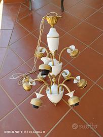 Lampadario vintage 9 lampade
