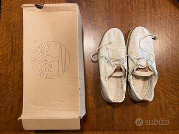 Scarpe Timberland Tela Bianca Canvas 41.5 PERFETTE