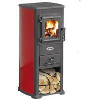 STUFA LEGNA 5 KW BERNA LUX ROSSO