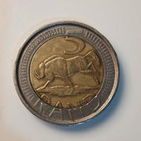 Moneta 5 Rand Sudafrica anno 2004