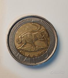 Moneta 5 Rand Sudafrica anno 2004