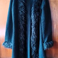 Cardigan Blanc Noir Donna Lungo Nero S