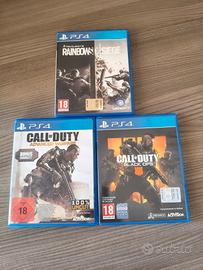 Tre giochi per PS4 (Call of Duty e Rainbow Six)