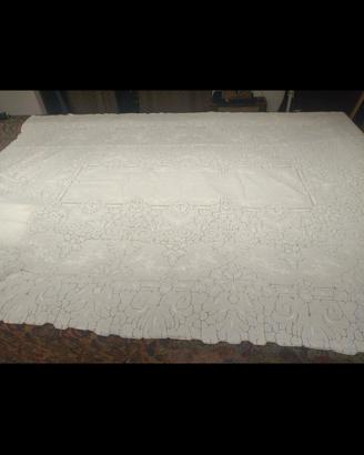 splendida tovaglia in lino sfilato siciliano