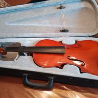 violino senza corde completo di custodia