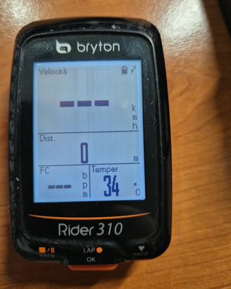 Ciclocomputer GPS Bryton 310 completo