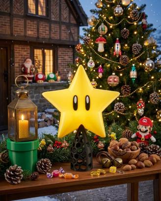 Star puntale super mario bros natale nintendo