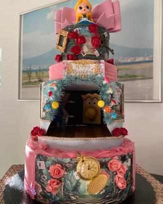 Torta alice nel paese nelle meraviglie