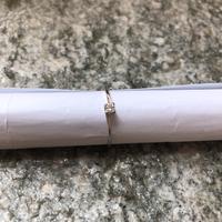 Anello in Oro Bianco 18 kt 750 e Diamante Naturale