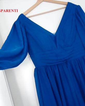 Abito blu royal lungo da cerimonia (trattabile)