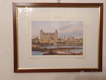 Quadro stampa storica "Castello del Valentino 1845