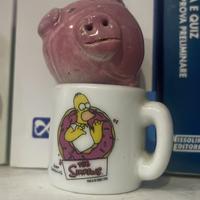 Tazzina e porcellino di porcellana