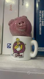 Tazzina e porcellino di porcellana