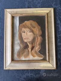 G. Colosini - Ritratto di donna, olio 1980