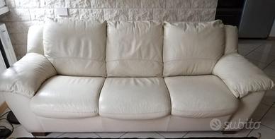 Divano in pelle 2000x90 fatto a mano