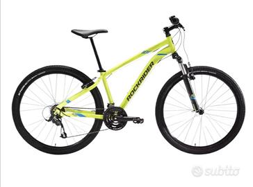 Bici mtb rockrider st 100 verde fluo 27,5"