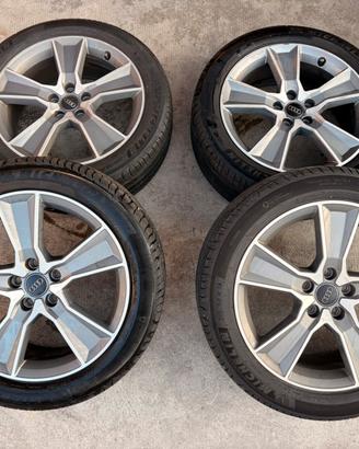 4 CERCHI IN LEGA ORIGINALI AUDI Q2 + GOMME