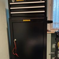 cassettiera 3 cassetti metallo con chiavi e ruote