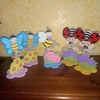 Segnatavoli in legno dipinti a mano  feste bambini