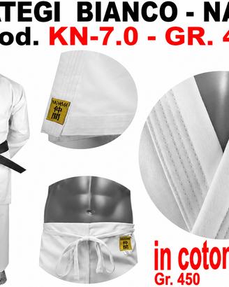 Karategi bianco (Gr. 450, H 170 cm) Mod. Nakama