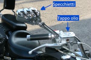 Custom: Specchietti, tappo olio e porta telepass