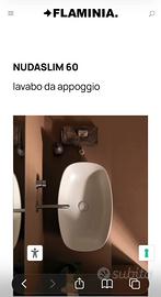 Lavabo flaminia nudaslim 60 ND60L appoggio sospeso