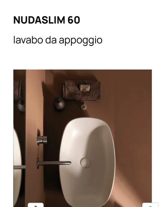 Lavabo flaminia nudaslim 60 ND60L appoggio sospeso