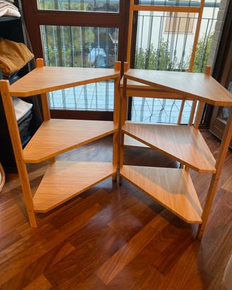 RÅGRUND IKEA – Coppia scaffale angolare in bambù