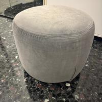 Pouff in velluto grigio Ikea