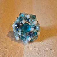 anello regolabile acciaio e pietre