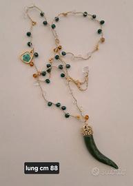 Collana perline vetro