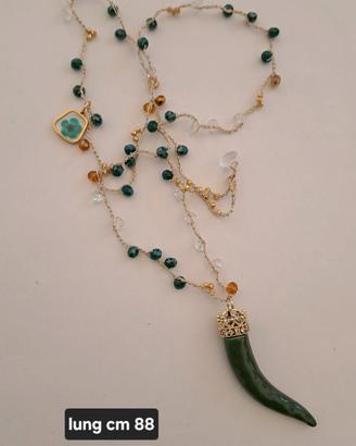 Collana perline vetro